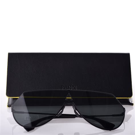 fendi eyeline ff 0193 s|FENDI Metal Mirrored Eyeline Sunglasses FF 0193/S Black .